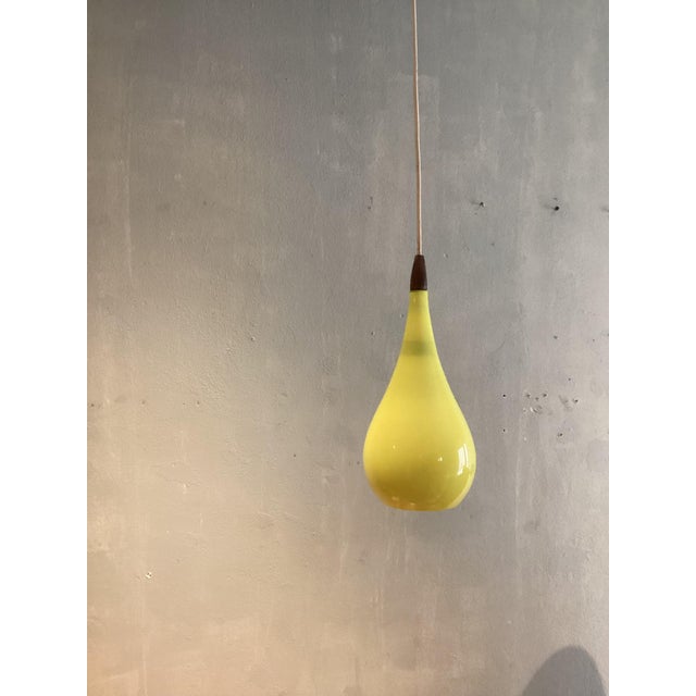 Mid-Century Modern Scandinavian Yellow Lamp from Holmegaard For Sale - Image 3 of 7