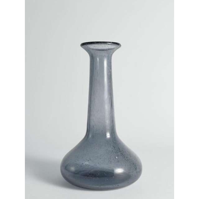 Erik Höglund Scandinavian Modern Blue Glass Vase by Erik Höglund for Boda, Sweden, 1960s For Sale - Image 4 of 14
