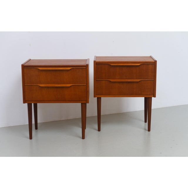 Danish Modern Teak Nightstands by A. Bjerrum & Søn, 1960s, Set of 2 For Sale - Image 10 of 18