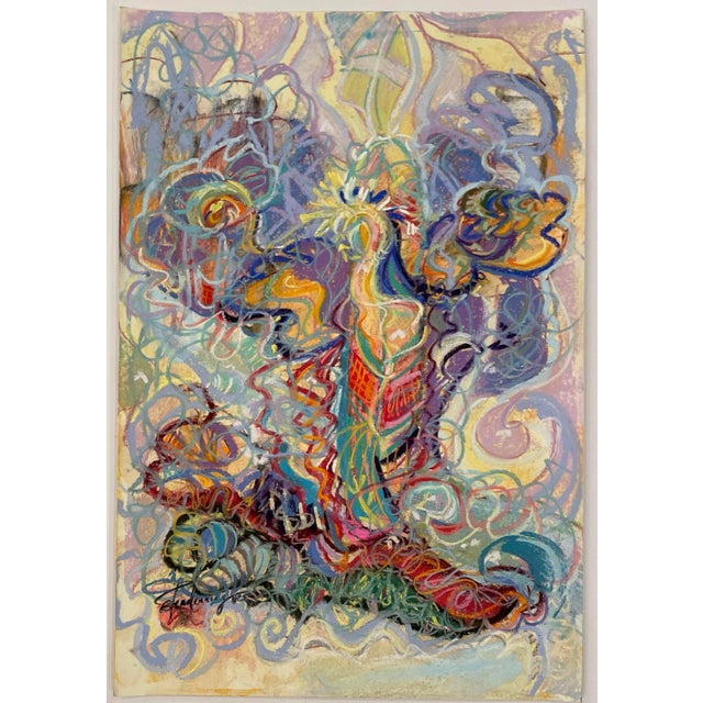 Modern Modern Garden Pastel by Susan Glendenning For Sale - Image 3 of 3