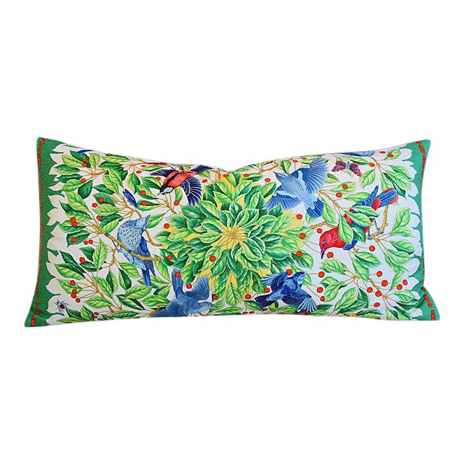 Hermes Custom Floral Bird Silk Feather Down Body Pillow Chairish