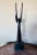 Late 20th Century Large Wooden Antelope Figure on Metal Stand-27” Tall For Sale - Image 5 of 7