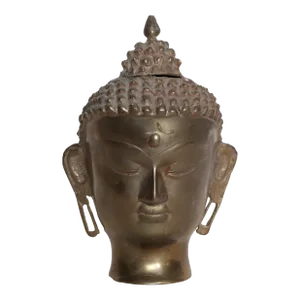 Buddha Head, Unknown Bronze Sculpture