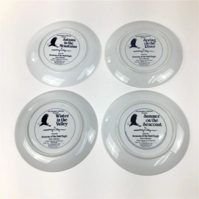 1990s Collectible Porcelain Printed Bald Eagle Series Plate For Sale In Portland, ME - Image 6 of 7