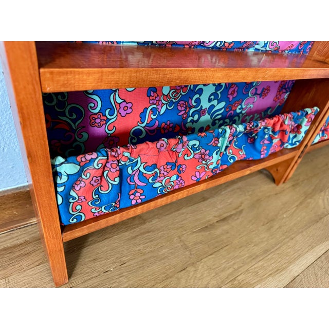1970s One of a Kind Handmade Folding Sewing & Craft Cabinet Folk Art Organizer For Sale - Image 11 of 12