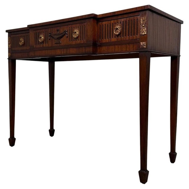 2000 - 2009 Antique Early 20th Century Adam Mahogany Side Table For Sale - Image 5 of 12