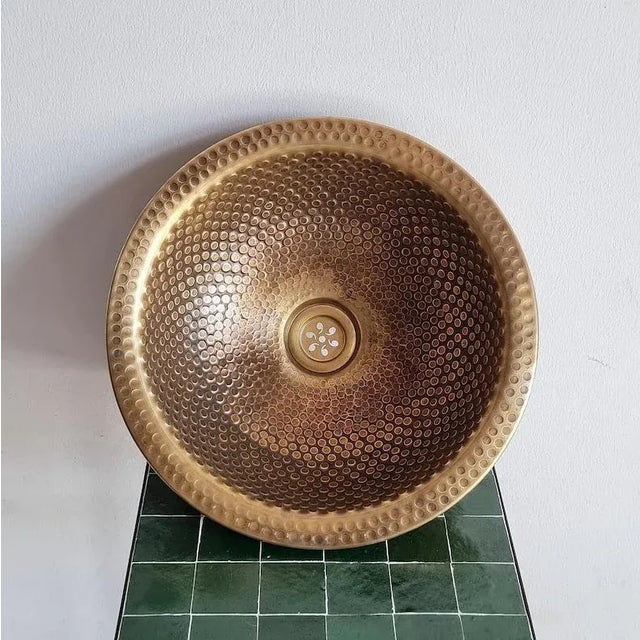 English Brass Sink for Bathroom, Vessel, Drop in & Undermount Brass Aged Sink For Sale - Image 3 of 4