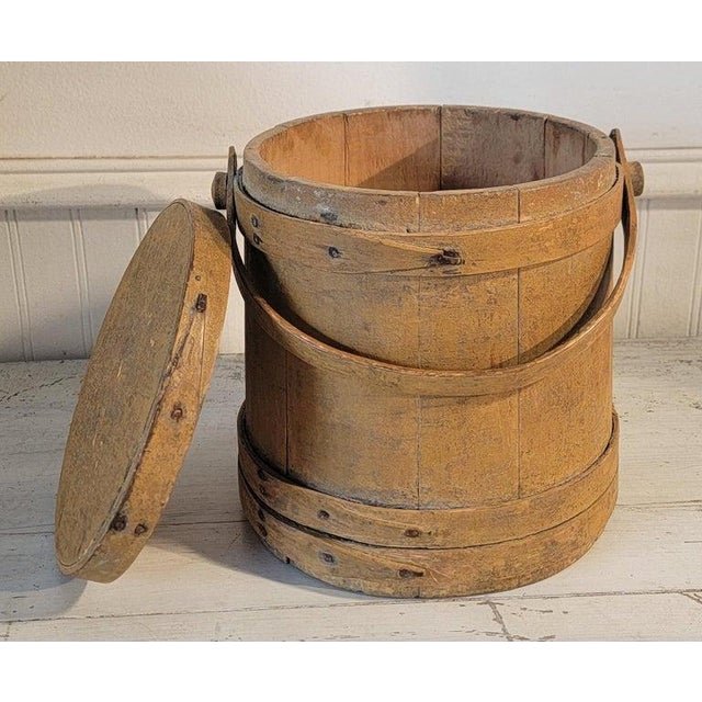 Mid 19th Century Original Mustard Painted Firkin For Sale - Image 4 of 7