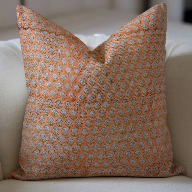 Bring a touch of handcrafted beauty to your home with this handmade block print cushion cover from Fabdivine. Made from...