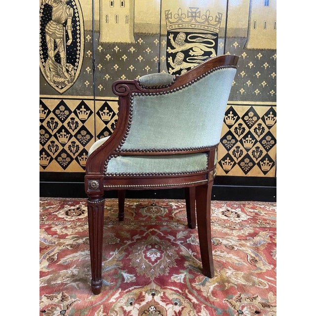 Louis Xvi Style Office Armchair For Sale - Image 5 of 8