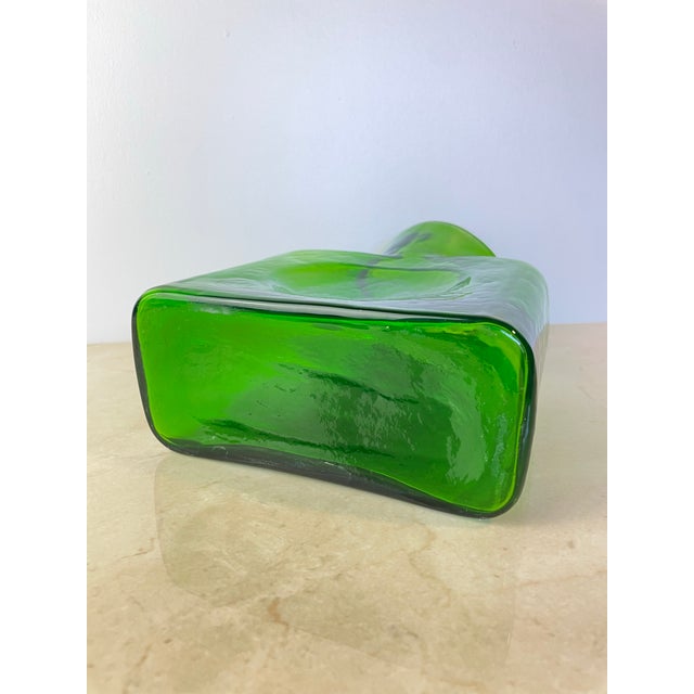 Mid 20th Century Mid 20th Century Blenko Emerald Green Double Spout Water Bottle Pitcher For Sale - Image 5 of 9
