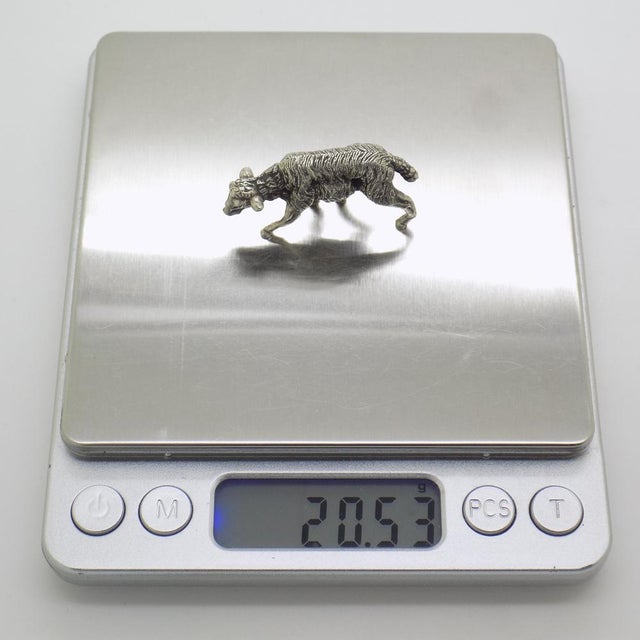 Vintage Italian Genuine Silver Sheep Detailed Figurine, 1970s For Sale - Image 9 of 11