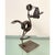 Gray Folk Art Steampunk Welded Metal Stork and Baby Figurine For Sale - Image 8 of 13