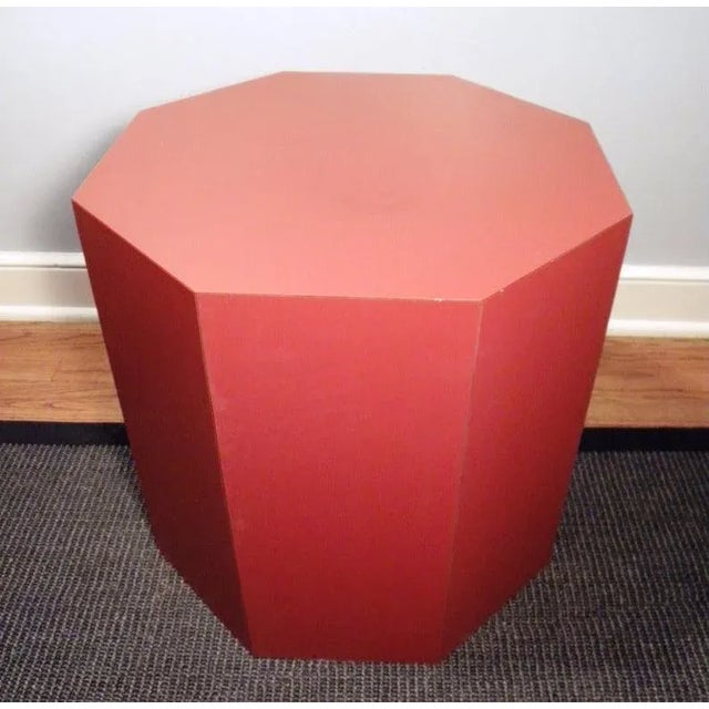 Vintage Modern Burnt Orange Octagonal Table For Sale In New York - Image 6 of 6