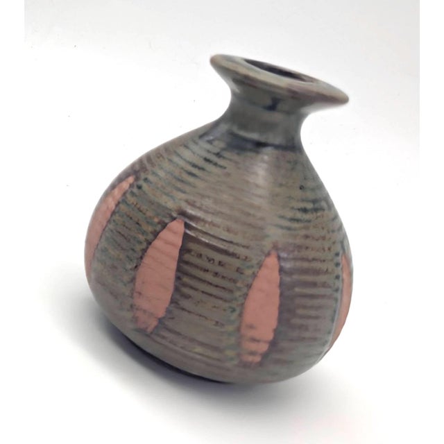 Mid 20th Century Japanese Glazed Stoneware Bud Vase For Sale In Miami - Image 6 of 11