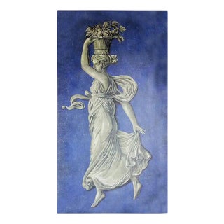 Panoramic Decorative Wall Panel in Antique Style For Sale