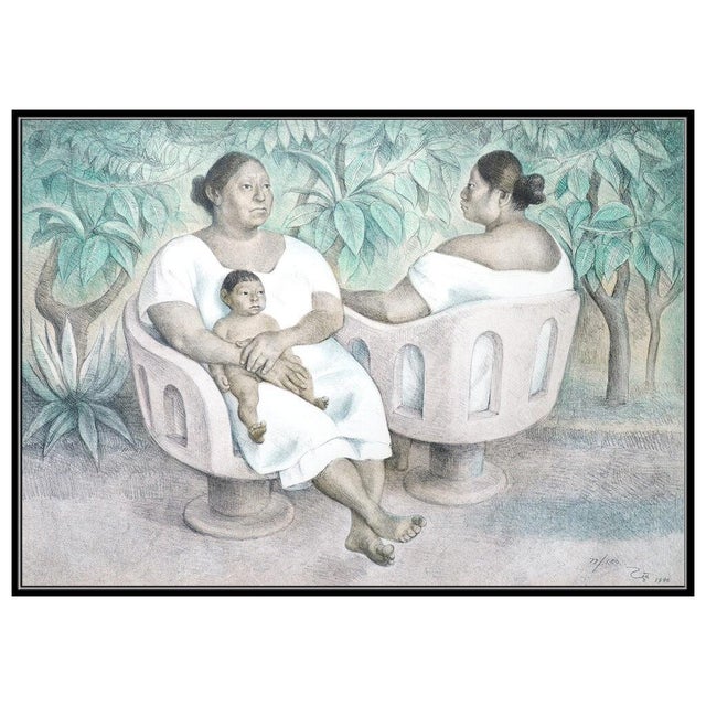 Expressionism 1980s Yucetecas En El Parque Print, Francisco Zúñiga For Sale - Image 3 of 5