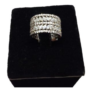 Natural Marquise Diamond 1.30cts & Diamond 0.55cts Ring in 18k Gold For Sale
