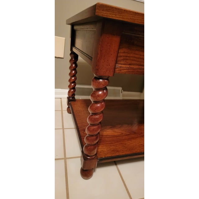 1970's Brandt End Tables With Barley Twist Legs and Single Drawer - A Pair For Sale In Cleveland - Image 6 of 12