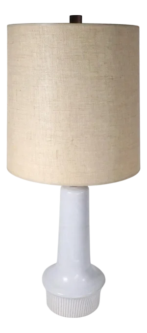 Mid Century Ceramic Table Lamp by Martz With Original Shade C 1950's