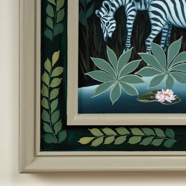 Textile Pair of Jungle Paintings With Animals by Ruth Schindler For Sale - Image 7 of 18