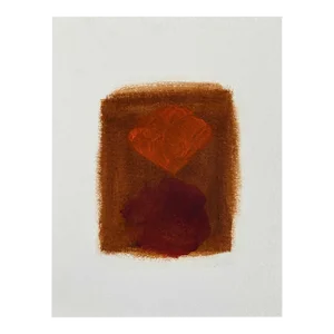 Contemporary Abstract Oil and Earth on Cotton Paper Painting "Barcelona Ii" by Paul Landauer