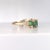 Zig Zag Yellow Gold Natural Diamond & Emerald Ring For Sale In New York - Image 6 of 14