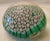 Art Deco Vintage Millefiori Green Murano Blown Glass Paperweight For Sale - Image 3 of 4