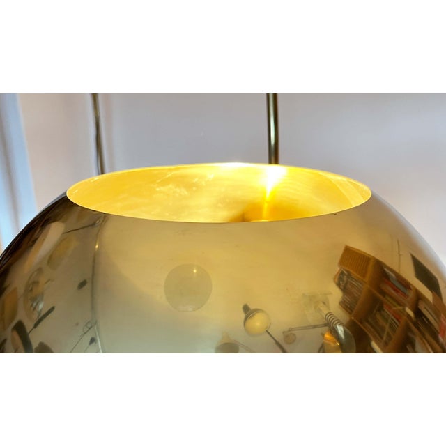 Vintage Postmodern German Brass Boca Arc Floor Lamp with Clamping Rod attributed to Florian Schulz, 1970s For Sale - Image 13 of 18