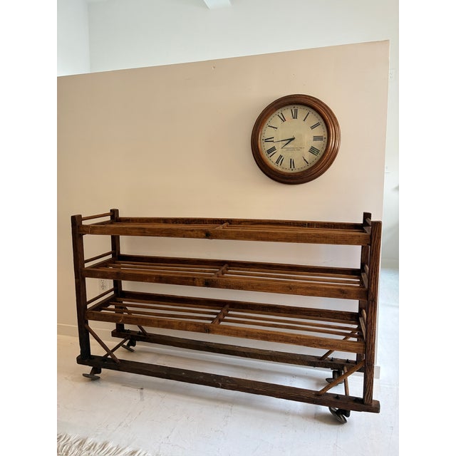 Vintage, Rustic Wooden Shoe Rack For Sale - Image 4 of 15