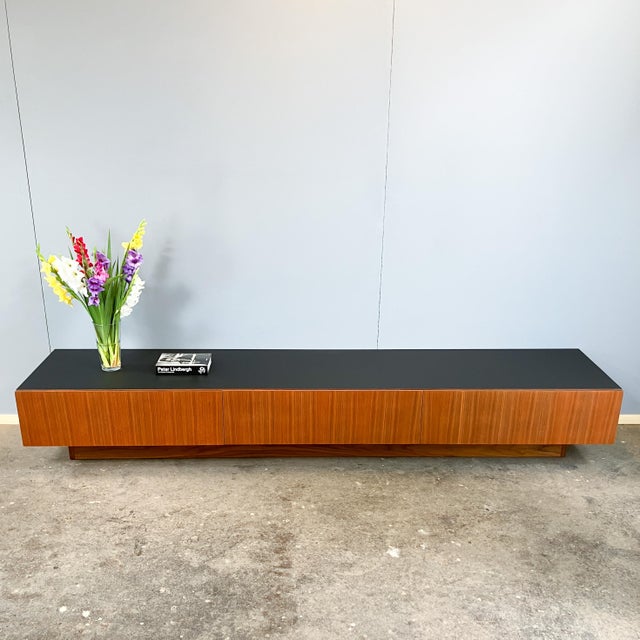 Minimalist Lowboard in Teak and Black Formica Top, 1960s For Sale - Image 4 of 14