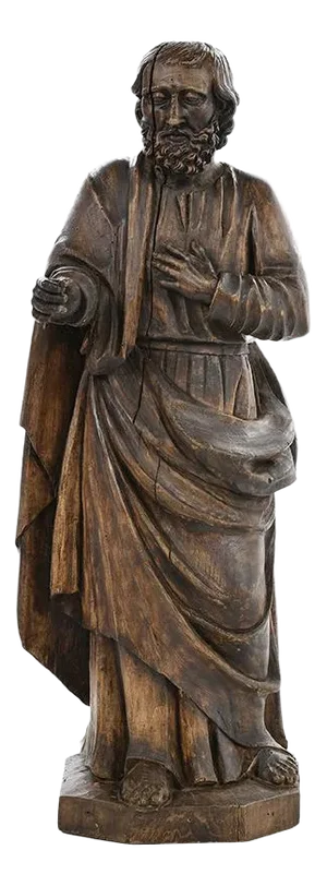 St. Joseph, 17th Century, Wooden Sculpture