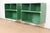 Thomasville Mid-Century Hollywood Regency Campaign Green Lacquered Bookcases on Hairpin Legs, Newly Refinished For Sale - Image 12 of 12