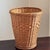 Farmhouse Mid-20th Century Natural Wicker Wastepaper Basket For Sale - Image 3 of 13