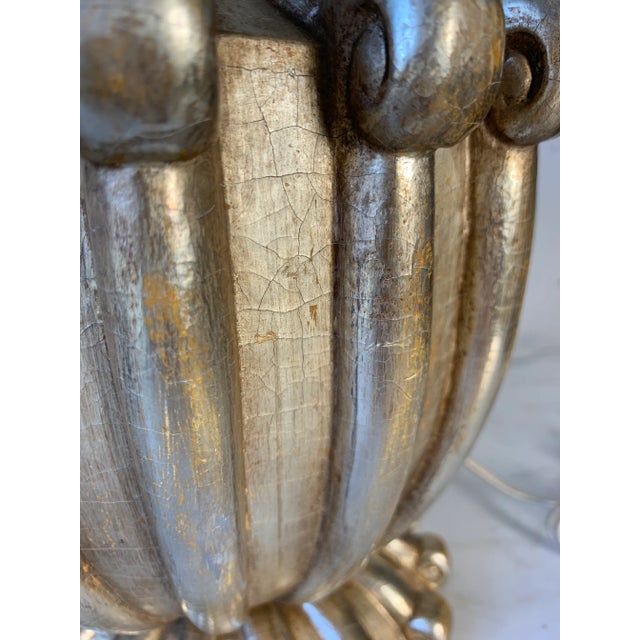 Metal Early 21st Century Hollywood Regency White Gold Lamp by Bryan Cox For Sale - Image 7 of 13
