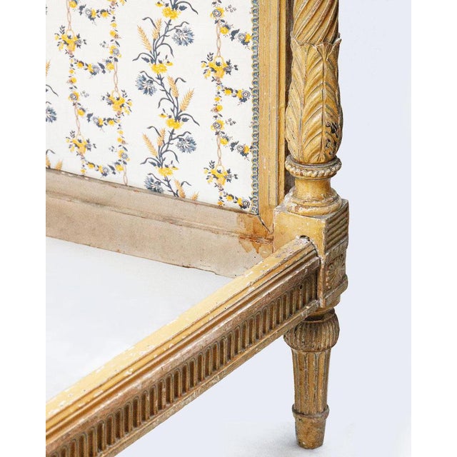 19th Century Louis XVI Carved and Painted Daybed Bed Frame For Sale - Image 6 of 9