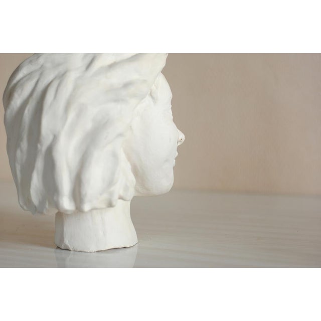 French Plaster Head Sculpture For Sale - Image 9 of 11