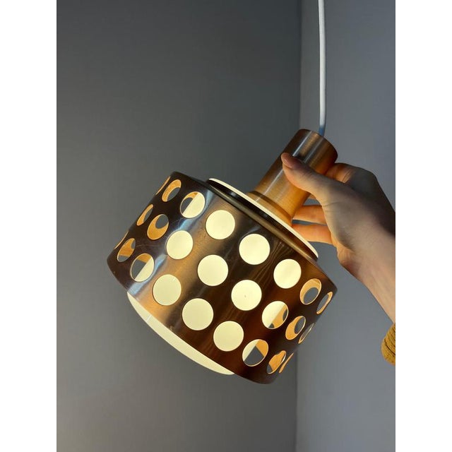 Copper and Glass Pendant, Sweden For Sale - Image 10 of 11