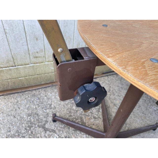 Vintage Industrial Architect Swivel Chair, 1950 For Sale - Image 13 of 13