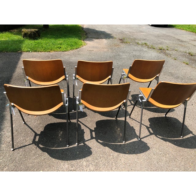 MidCentury Modern Plywood & Steel Schoolhouse Dining Chairs Set of 6 Chairish