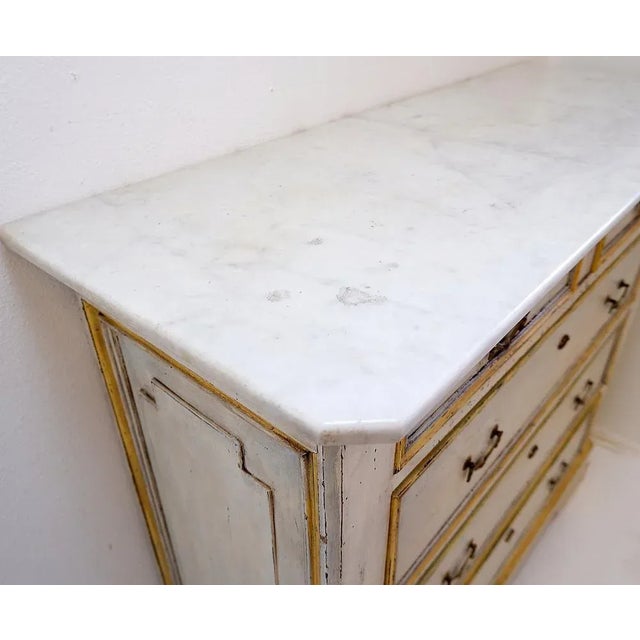 Antique Italian Chest of Drawers with Marble Top, 1800s For Sale - Image 14 of 16