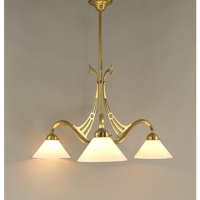 Chandelier from Wiener Werkstätte, 1920s For Sale - Image 4 of 8