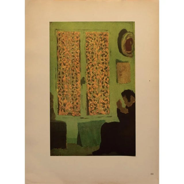 Paper 1948 After Édouard Vuillard "Reading by the Window" Vintage Parisian Offset Lithograph For Sale - Image 7 of 8