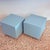1980s Modernist Laminate Cube Side Tables in Soft Blue - A Pair For Sale - Image 4 of 7