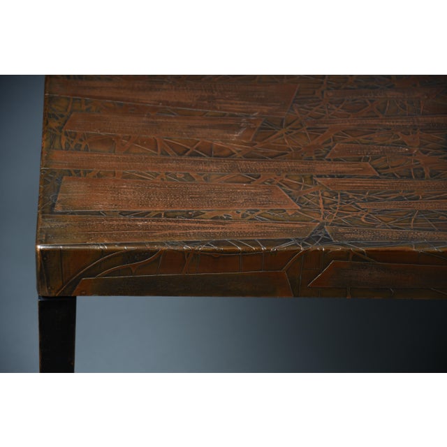 Vintage Sculptural Hammered Copper Coffee Table by Heinz Lilienthal, Germany, 1960s For Sale - Image 14 of 18