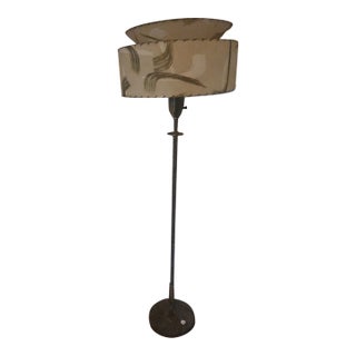 1950s Rembrandt Lamp Masterpiece With Glass Diffuser and Shade For Sale