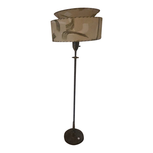 1950s Rembrandt Lamp Masterpiece With Glass Diffuser and Shade For Sale