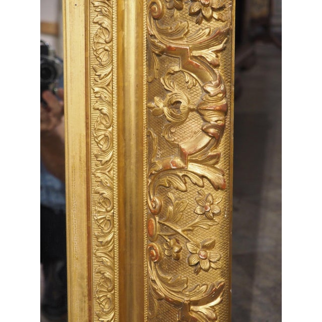Antique French Louis XIV Style Symmetrical Giltwood Mirror, Circa 1890 For Sale - Image 17 of 18