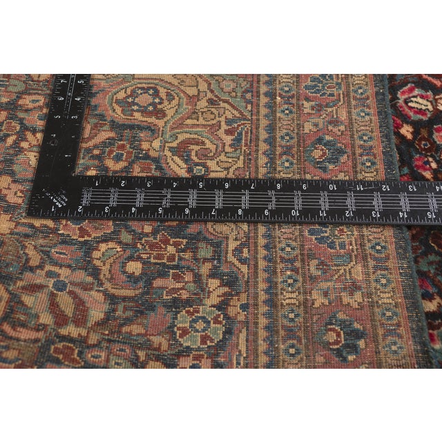 Textile Antique Persian Sarouk Rug, 03'05 X 04'11 For Sale - Image 7 of 10