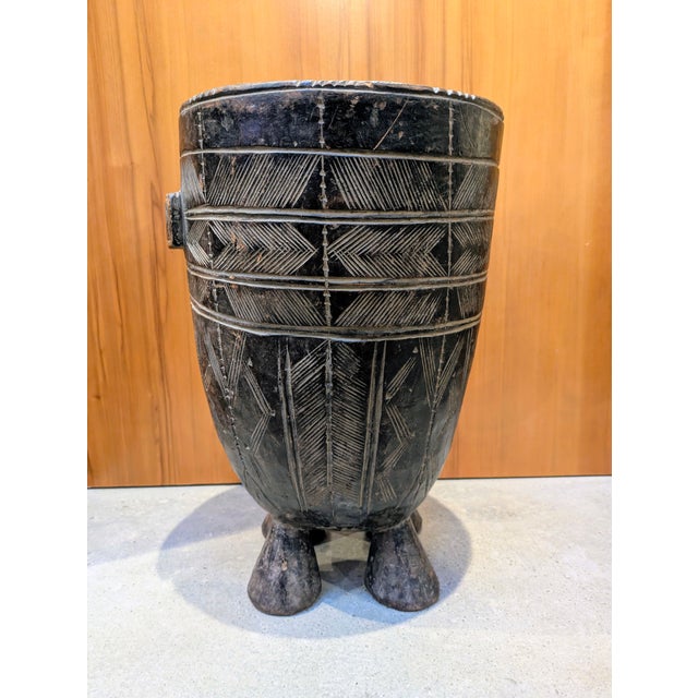 1950s Vintage/Antique Hand-Carved Wood Vessel: Nupe People of Nigeria For Sale - Image 5 of 7